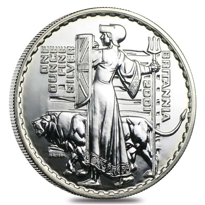 2001 Great Britain 1 oz Silver Britannia Coin .958 Fine BU