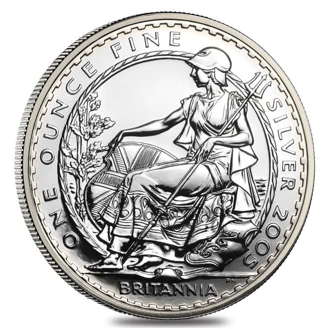 2005 Great Britain 1 oz Silver Britannia Coin .958 Fine BU
