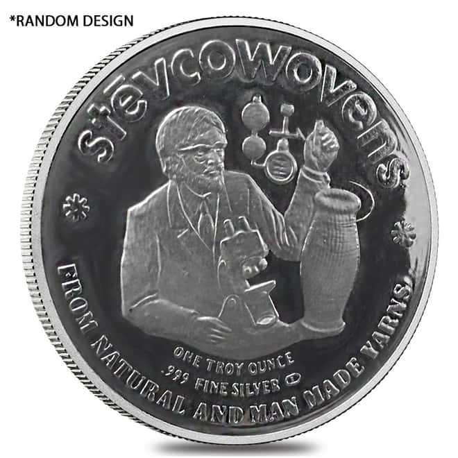 1 oz Engelhard Stevcoknit Silver Round .999 Fine (Random Design)