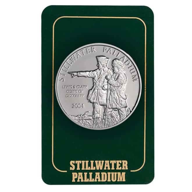 1 oz Johnson Matthey Lewis & Clark Palladium Round 999.5 Fine (In Assay)