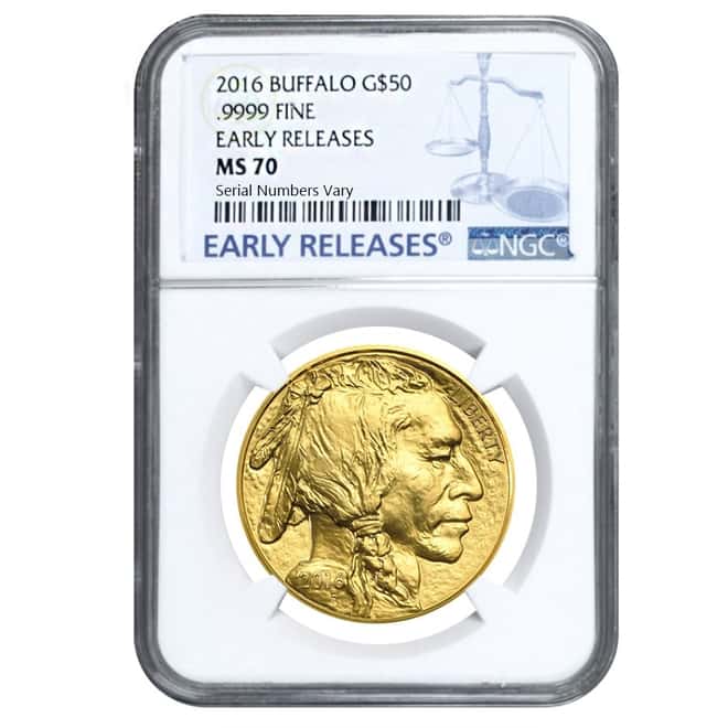 2016 1 oz $50 Gold American Buffalo NGC MS 70 Early Releases