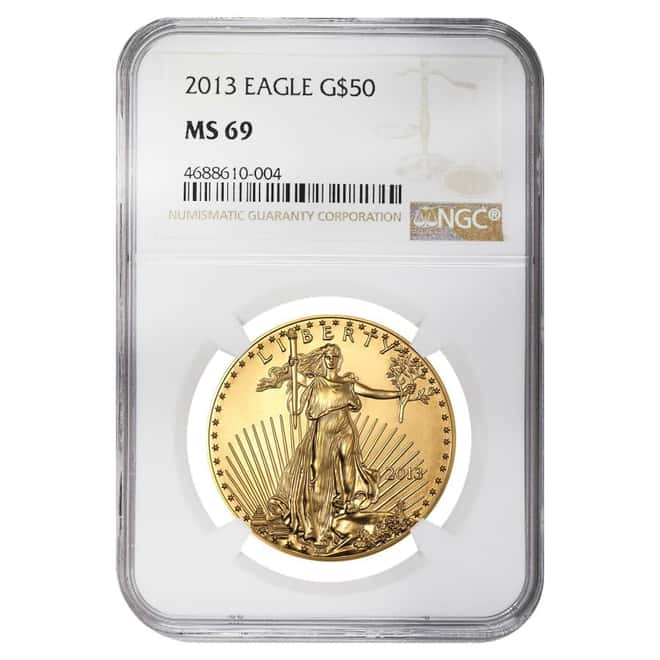 2013 1 oz $50 Gold American Eagle NGC MS 69