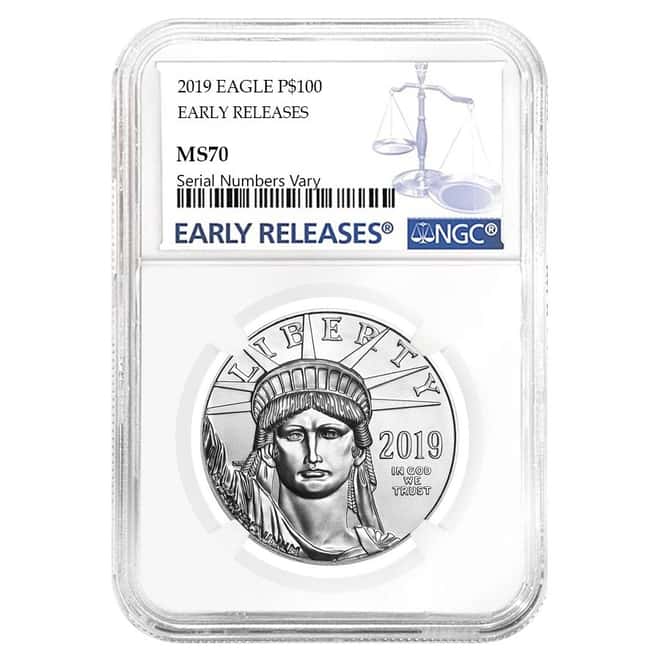 2019 1 oz Platinum American Eagle NGC MS 70 Early Releases