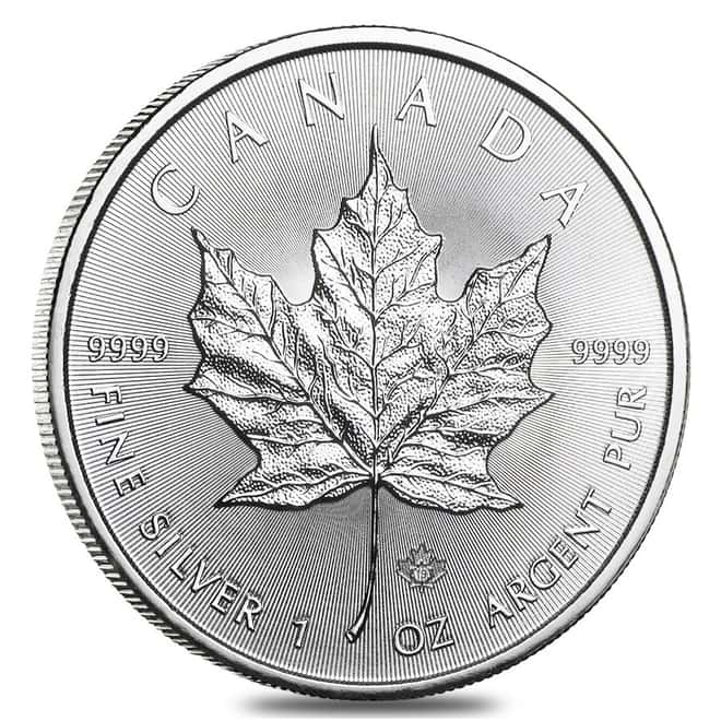 2019 1 oz Canadian Silver Maple Leaf .9999 Fine $5 Coin BU