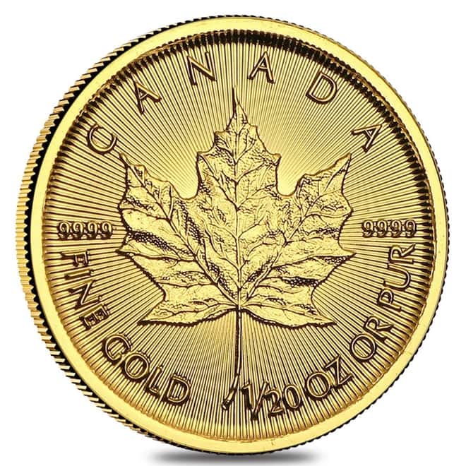 2019 1/20 oz Canadian Gold Maple Leaf $1 Coin .9999 Fine BU (Sealed)