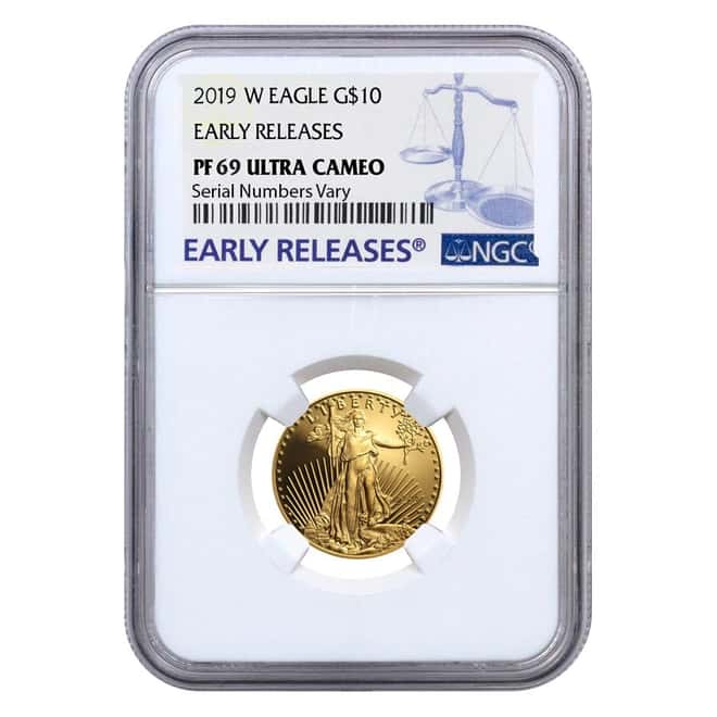2019-W 1/4 oz $10 Proof Gold American Eagle NGC PF 69 UCAM Early Releases