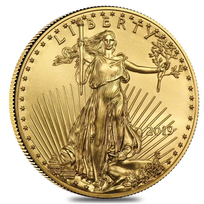 2019 1/2 oz Gold American Eagle $25 Coin BU