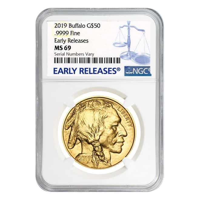 2019 1 oz Gold American Buffalo NGC MS 69 Early Releases