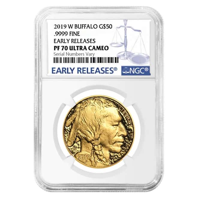 2019-W 1 oz $50 Proof Gold American Buffalo NGC PF 70 Early Releases