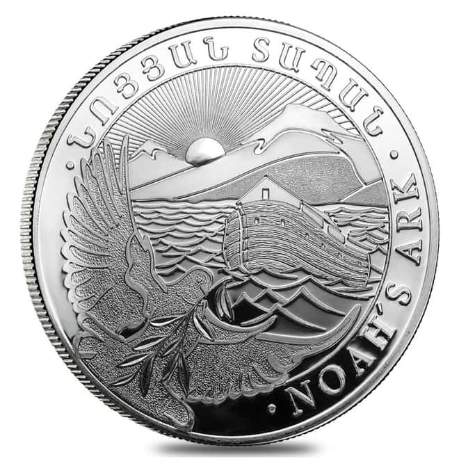1 Kilo Silver Armenia 10000 Drams Noah's Ark Coin BU In Cap (Random Year)