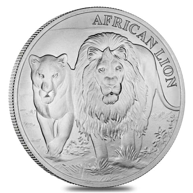 2016 1 oz Silver Congo African Lion Coin .999 Fine BU
