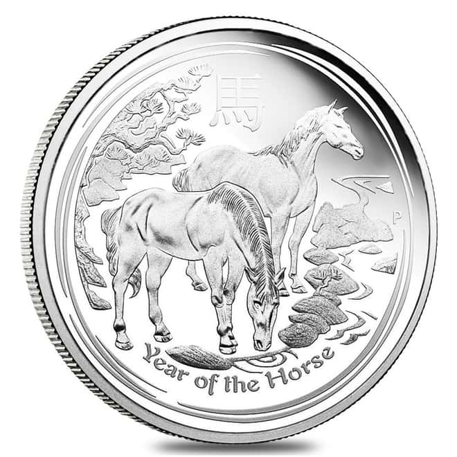 2014 1 oz Australian Proof Silver Lunar Year of the Horse Australian Perth Mint (w/Box & COA)