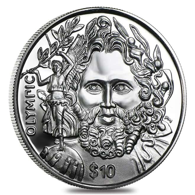 2013 British Virgin Islands Father of the Modern Olympics Proof Silver Coin ASW .8410 oz (w/Box & COA)
