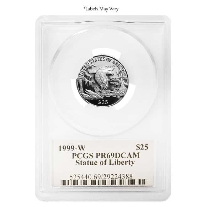 1999 W 1/4 oz $25 Platinum American Eagle Proof Coin PCGS PF 69 DCAM