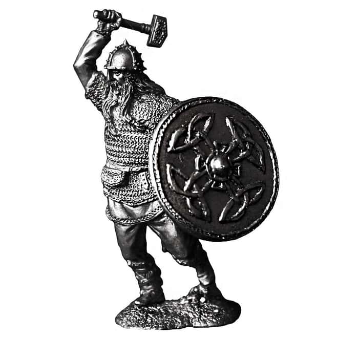 3 oz Silver Norse Warhammer Viking .925 Silver Sterling- Art of War Series (Antiqued)