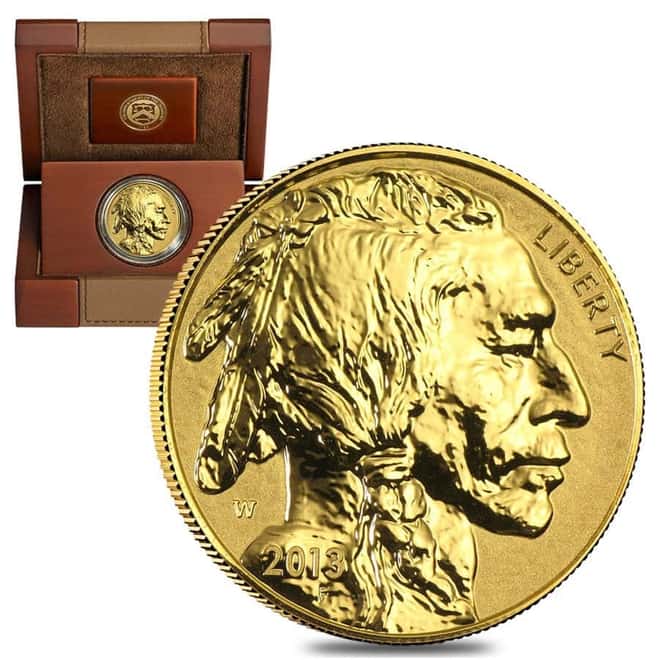 2013 W 1 oz $50 Reverse Proof Gold American Buffalo (w/Box & COA)