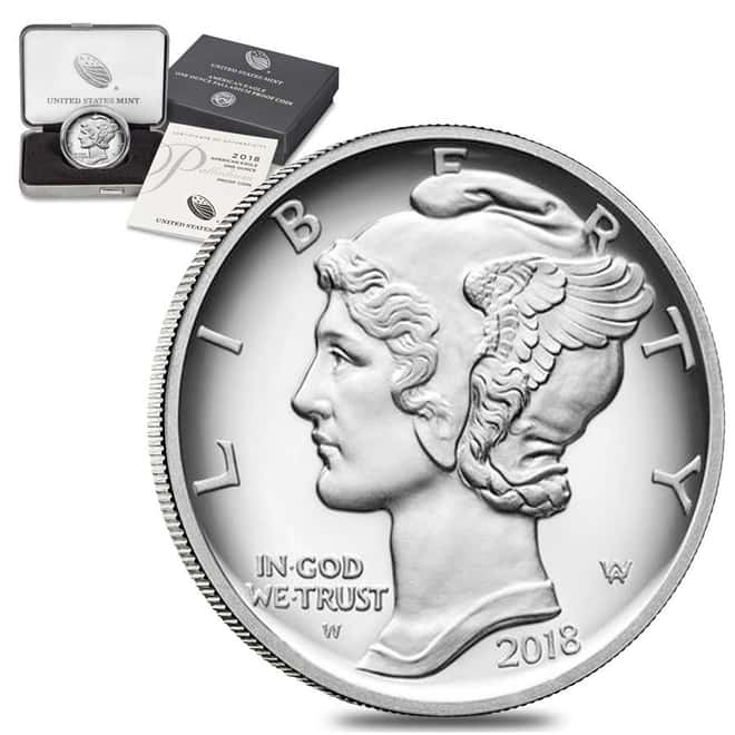 2018-W 1 oz Proof Palladium American Eagle $25 Coin (w/Box & COA)