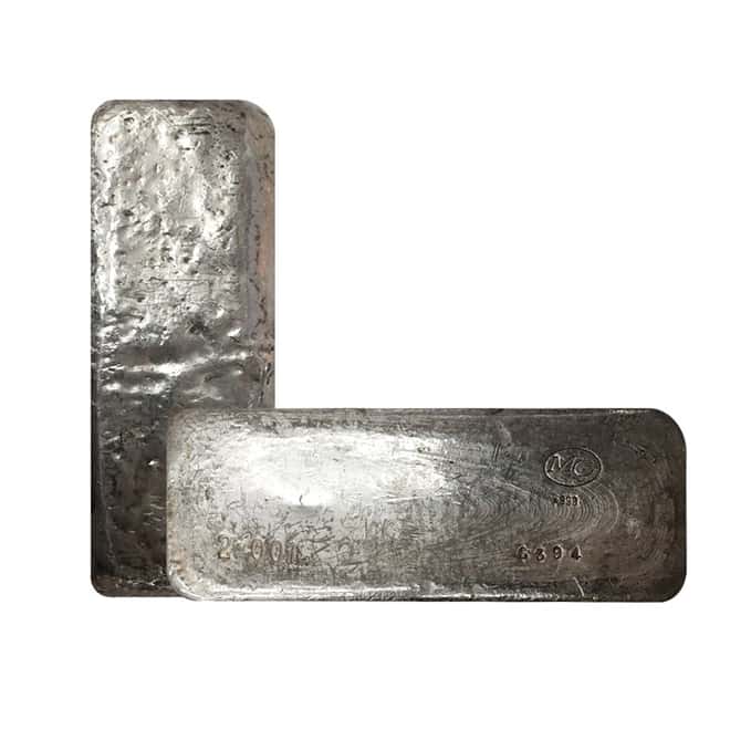 2 Kilo Matthey Garrett (MG) Silver Vintage Bar .999 Fine