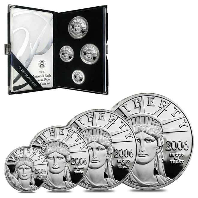 2006-W 1.85 oz Proof Platinum American Eagle 4-Coin Set (W/Box & COA)