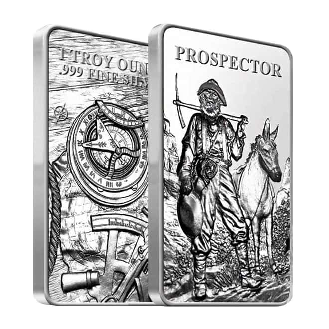 Prospector 1 oz Silver Bar .999 Fine