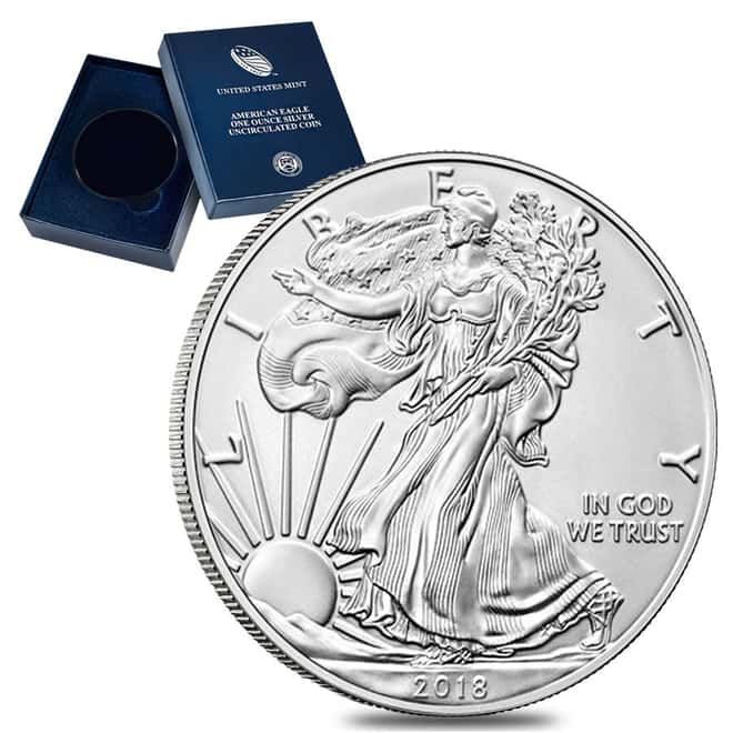 2018-W 1 oz Burnished Silver American Eagle (w/Box & COA)