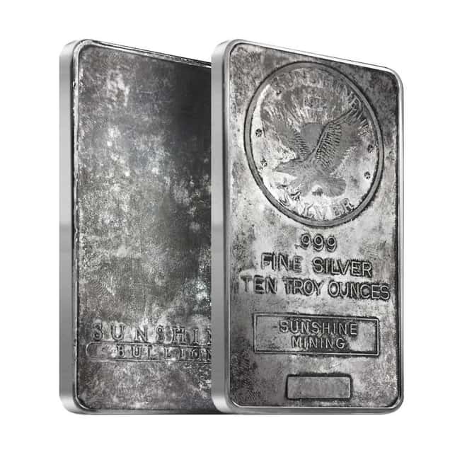 10 oz Sunshine Mint Silver Vintage Bar .999 Fine