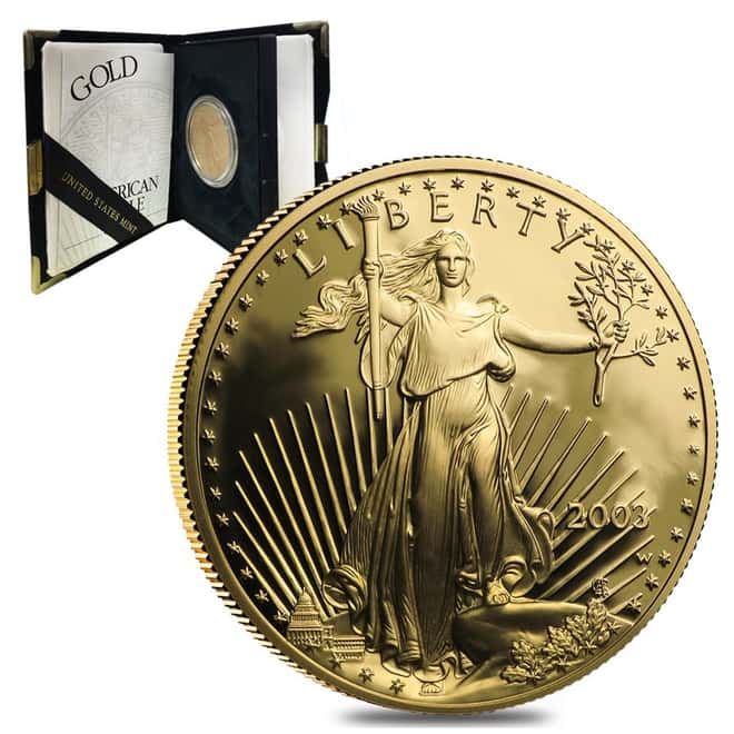 2003-W 1 oz $50 Proof Gold American Eagle (w/Box & COA)