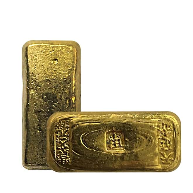 1.02 oz Chinese Vintage Gold Biscuit Bar .999 Fine