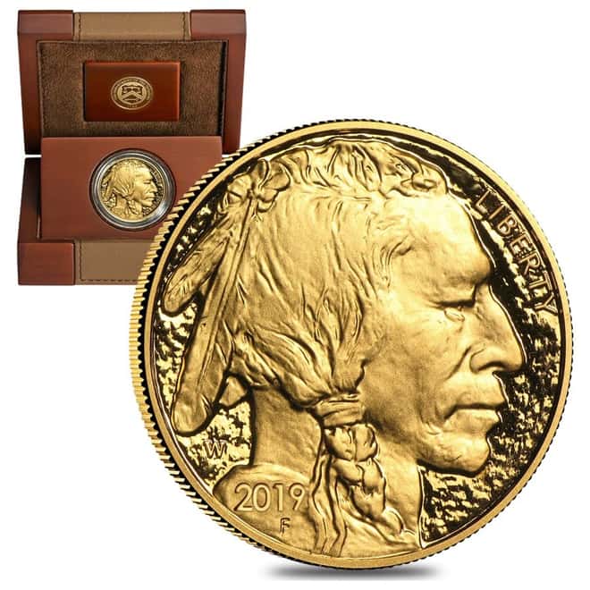 2019-W 1 oz $50 Proof Gold American Buffalo (w/Box & COA)