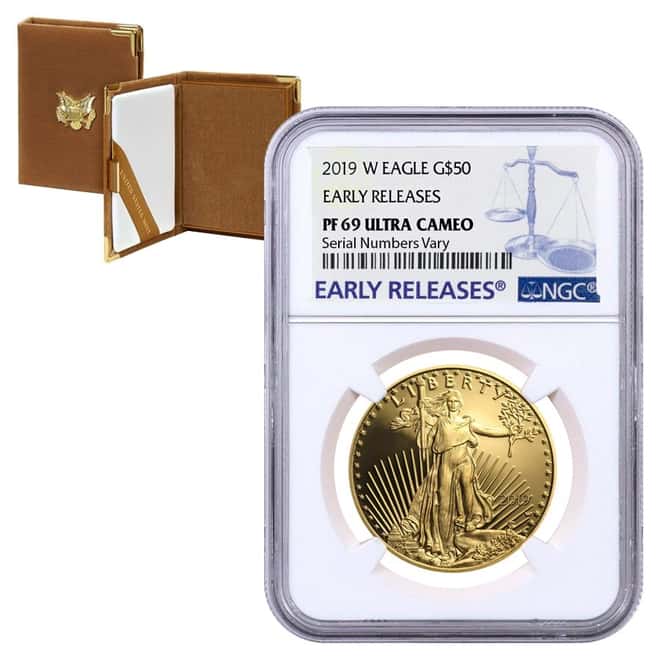 2019-W 1 oz $50 Proof Gold American Eagle NGC PF 69 UCAM Early Releases