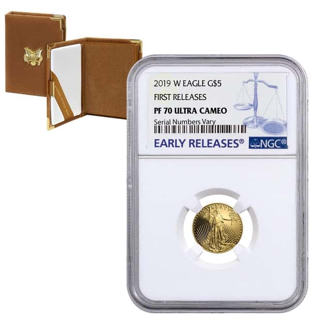 2019-W 1/10 oz $5 Proof Gold American Eagle NGC PF 70 UCAM Early Releases
