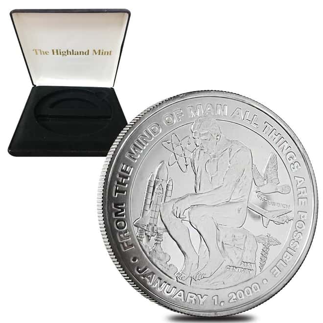 6 oz Silver Millennium Round .999 Fine (w/Box)