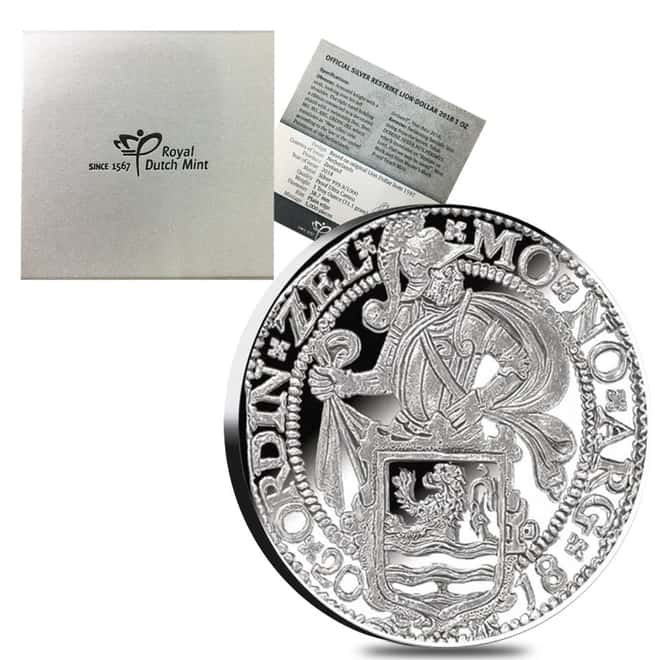 2018 Netherlands Silver 1 oz Lion Dollar Proof Restrike