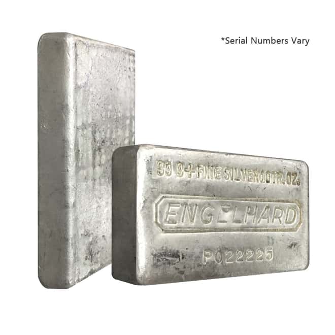 10 oz Engelhard Cast Silver Bar .999 Fine (7th Series)