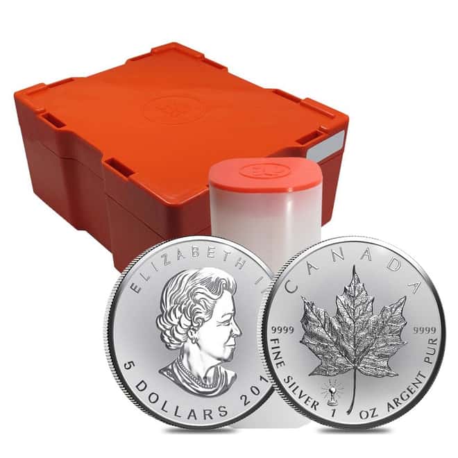 2018 1 oz Silver Canadian Maple Leaf Light Bulb Privy Reverse Proof .9999 Fine $5 Coin BU