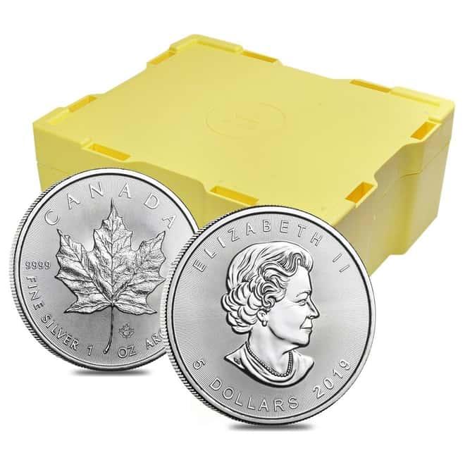 2019 1 oz Canadian Silver Maple Leaf .9999 Fine $5 Coin BU