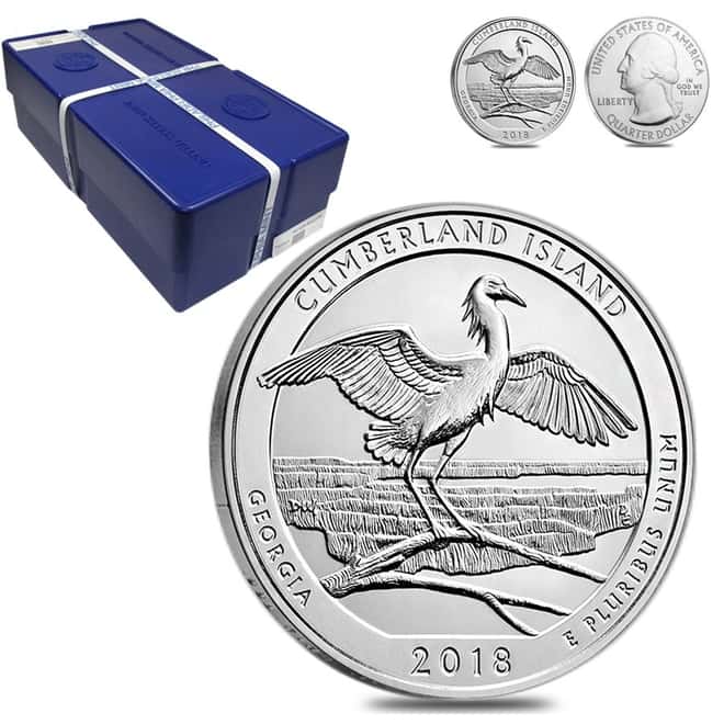 2018 5 oz Silver America the Beautiful ATB Georgia Cumberland Island National Seashore Coin