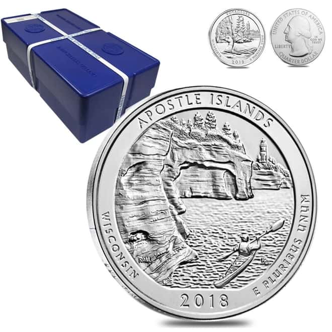 2018 5 oz Silver America the Beautiful ATB Minnesota Voyageurs National Park Coin