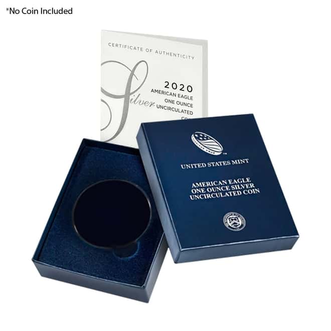 NO COIN - 2020-W Burnished Silver American Eagle (OEM Box & COA)