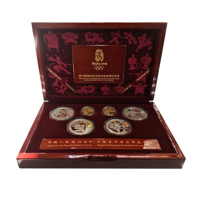 2008 Beijing XXIX Olympics Commemorative Proof Gold & Silver 6-coin Set (Series III) W/COA & Box