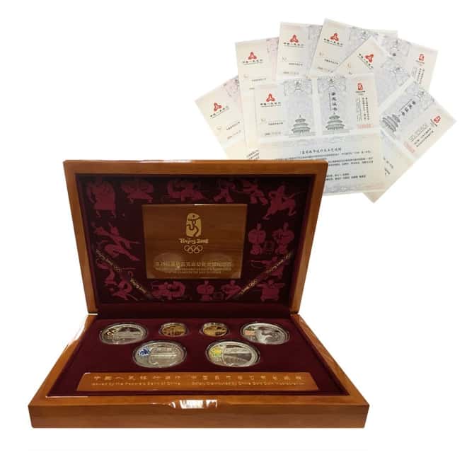 2008 Beijing XXIX Olympics Commerative Proof Gold & Silver 6-coin Set (Series II) W/COA & Box