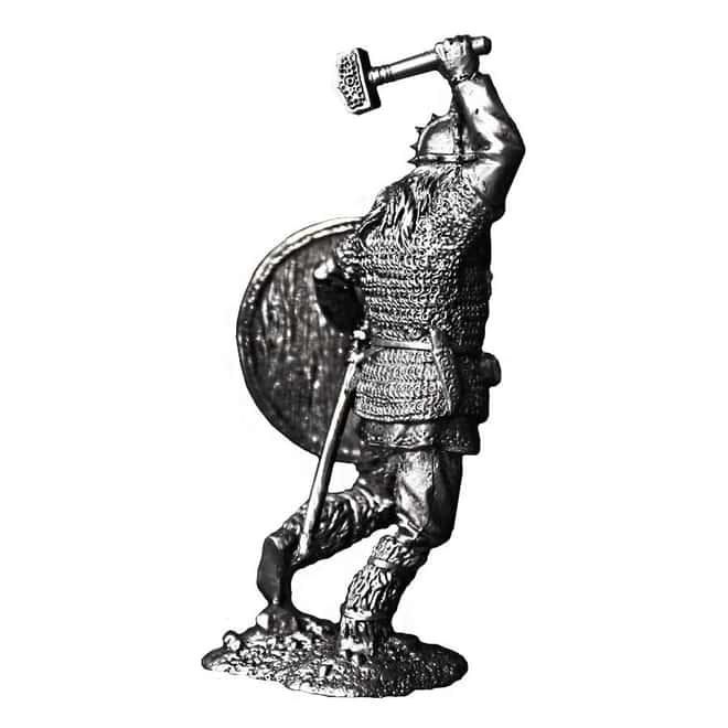 3 oz Silver Norse Warhammer Viking .925 Silver Sterling- Art of War Series (Antiqued)