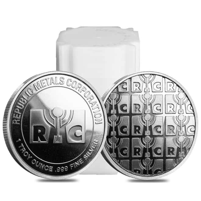 1 oz Republic Metals Silver Round .999 Fine (New)	