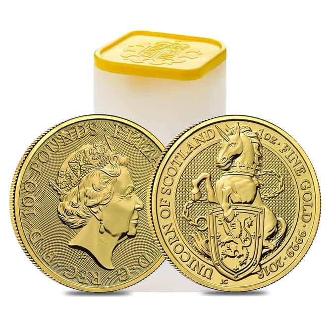 2018 Great Britain 1 oz Gold Queen's Beast (Unicorn of Scotland) Coin .9999 Fine BU