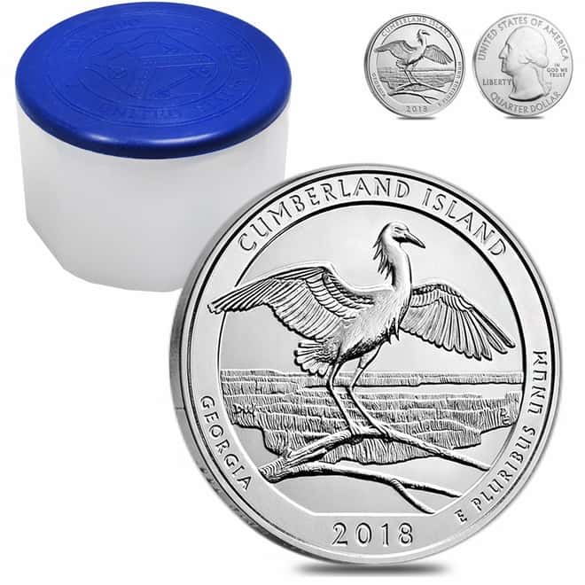2018 5 oz Silver America the Beautiful ATB Georgia Cumberland Island National Seashore Coin