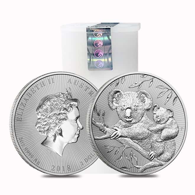 2018 2 oz Silver Australian Piedfort Koala Perth Mint .9999 Fine BU Next Generation Series