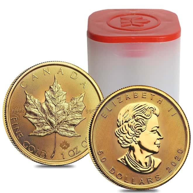 2020 1 oz Canadian Gold Maple Leaf $50 Coin .9999 Fine BU