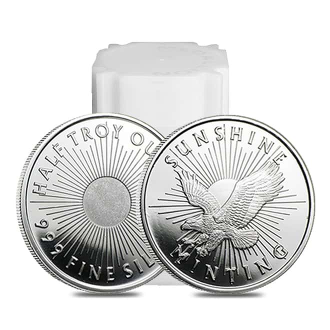 1/2 oz Sunshine Mint Silver Round .999 Fine