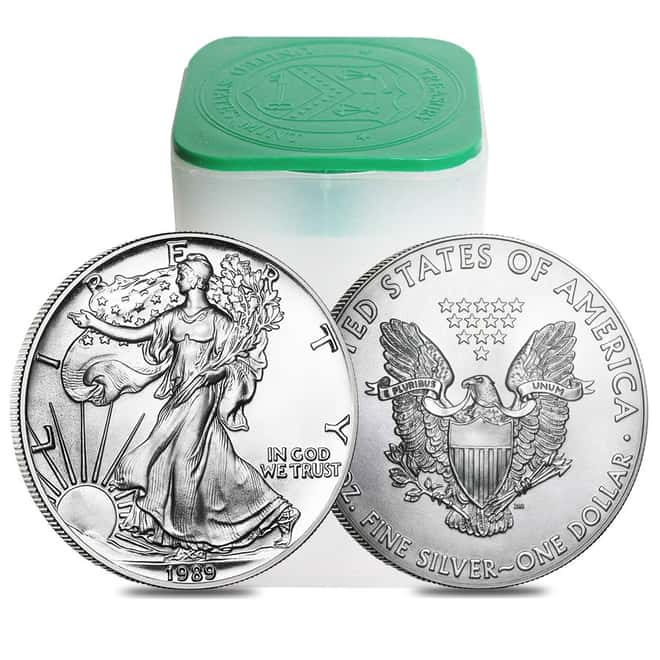 Roll of 20 - 1989 1 oz Silver Eagles Brilliant Uncirculated