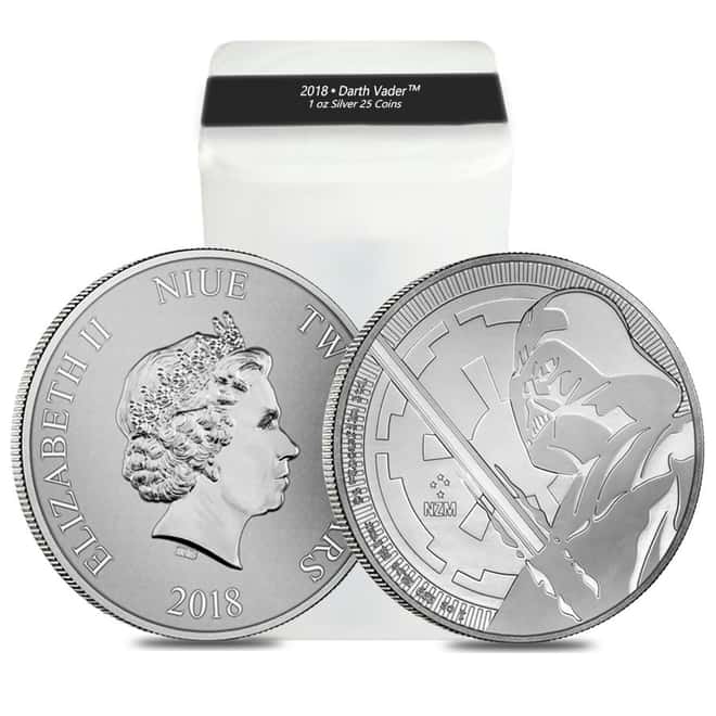 2018 1 oz Niue Silver $2 Star Wars Darth Vader BU
